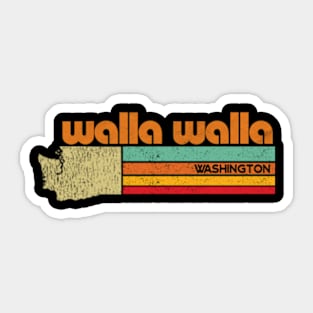 walla walla Washington Retro Sticker